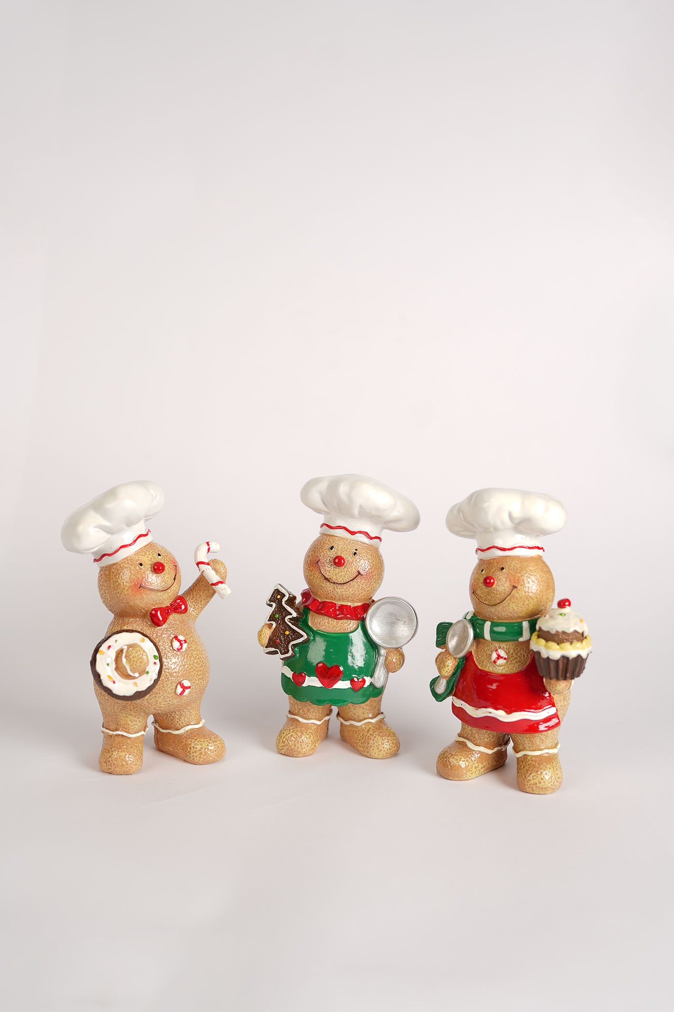 Gingerbread Chef Figurines Set - 3 Pieces