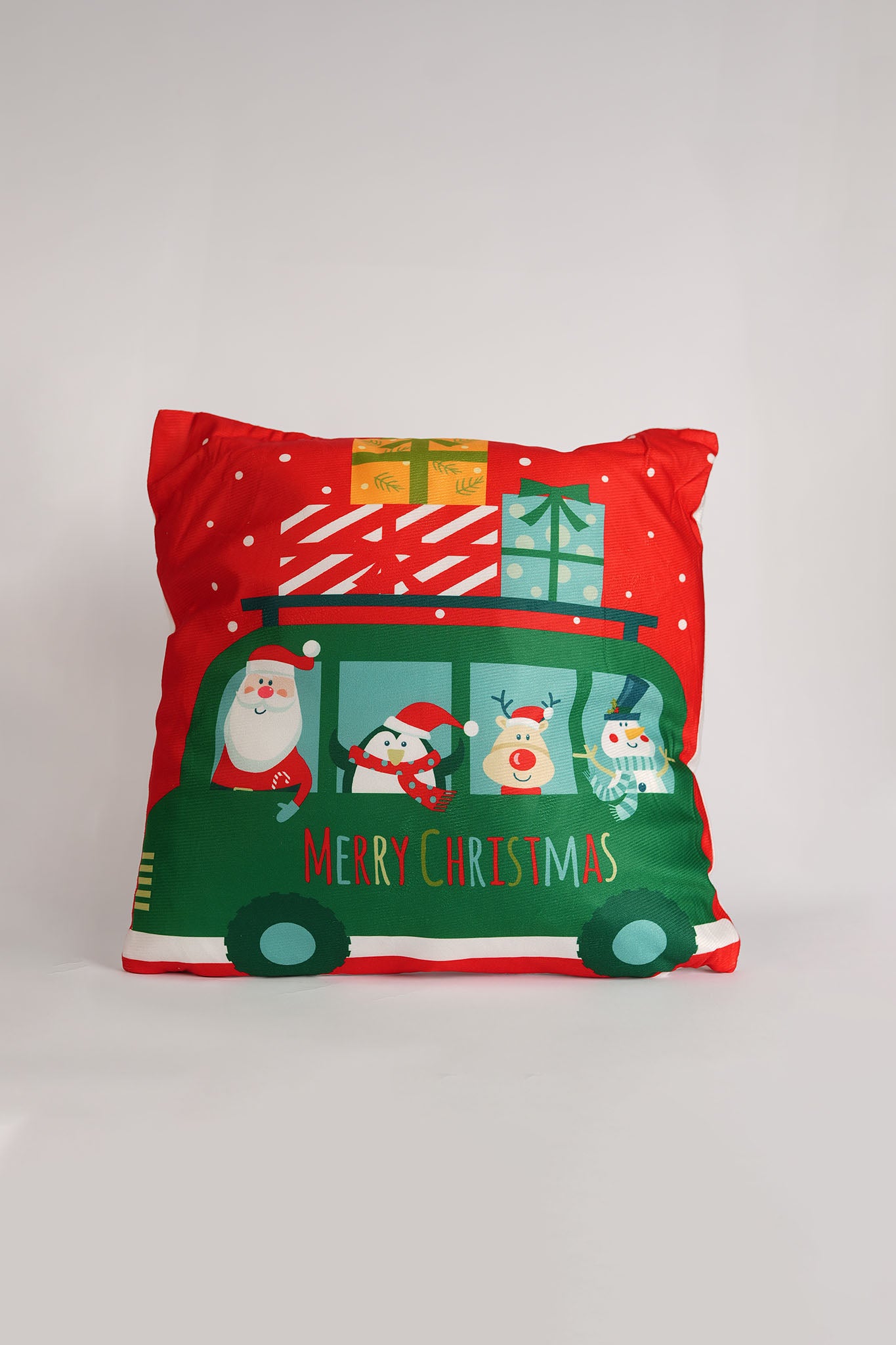 Merry Christmas Van Pillow - Santa & Friends