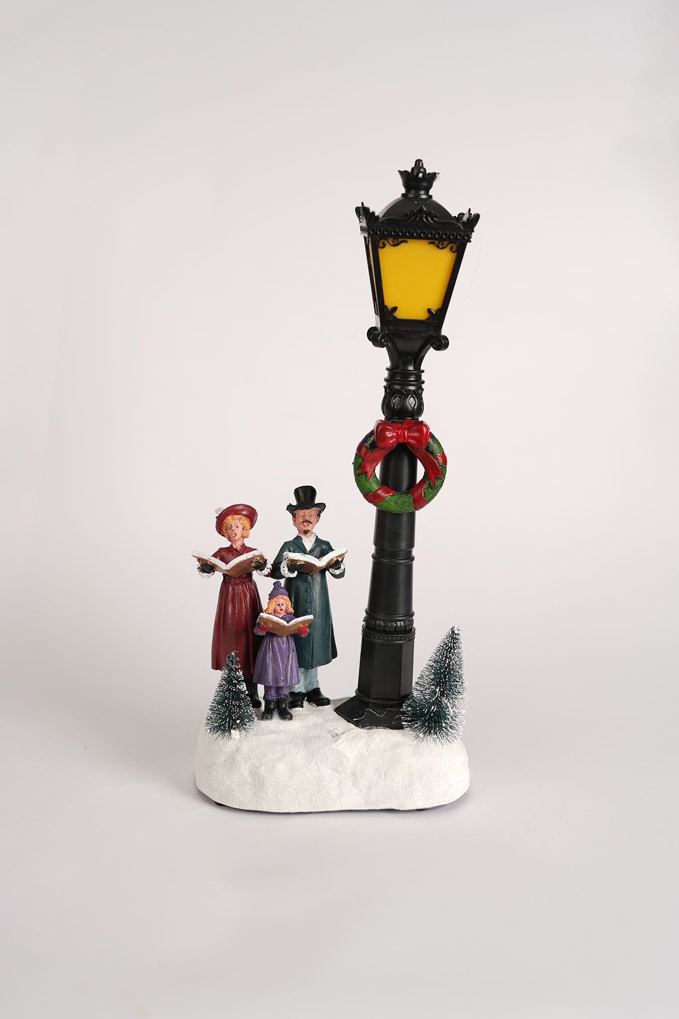 Victorian Carolers Lamp Post with LED Lights - 36cm