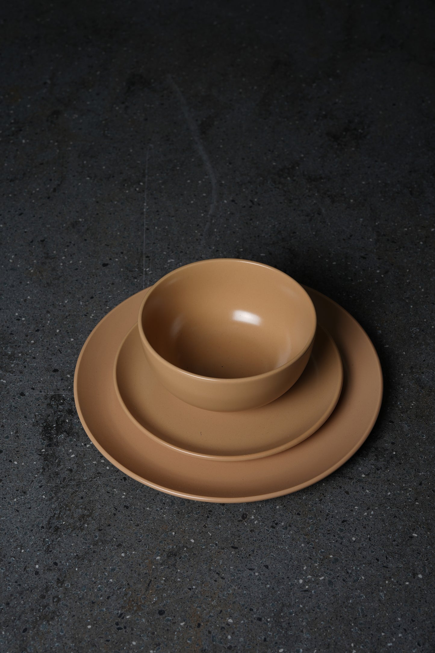 Cafe Latte Modern Ceramic Dinnerware Set - 12 Piece Collection
