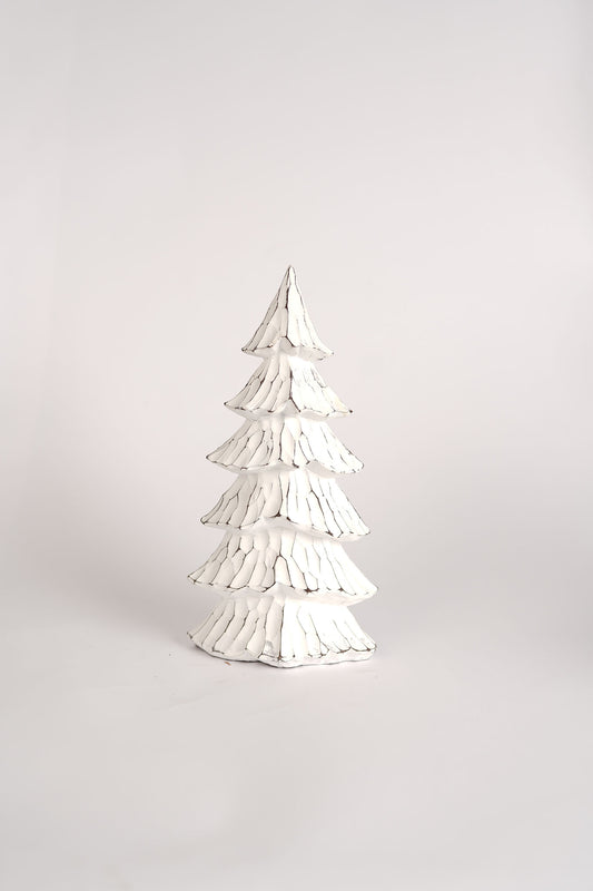 White Ceramic Christmas Tree - 30cm