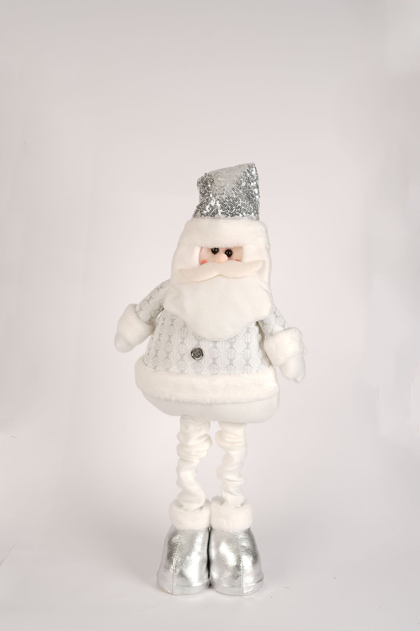 Adjustable Height White Santa - 45-75cm