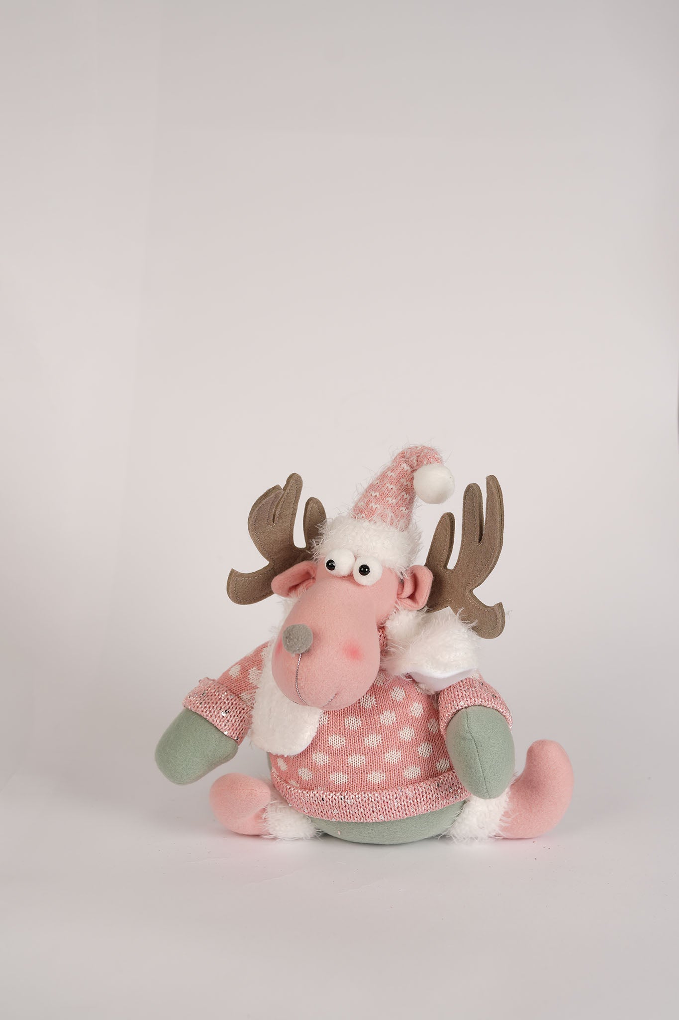 Pink Reindeer Decoration - 28cm
