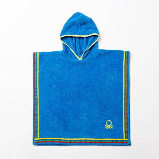 Blue Kids Poncho Bathrobe Benetton