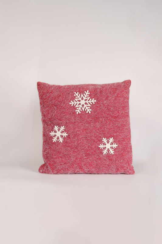 Winter Snowflake Pillow - Rose Pink