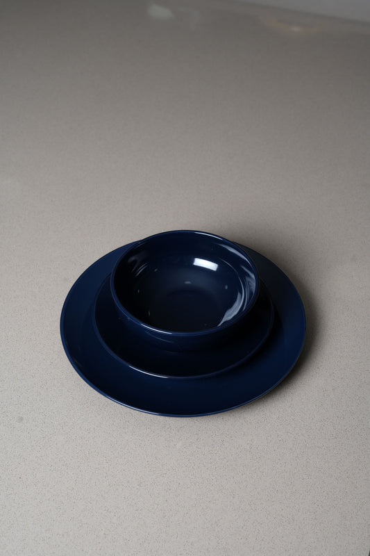 Deep Blue Cobalt Ceramic Dinnerware Collection - 12 Piece Set