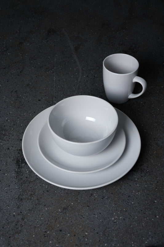 White Square Dinnerware Set - 16 Pieces Set