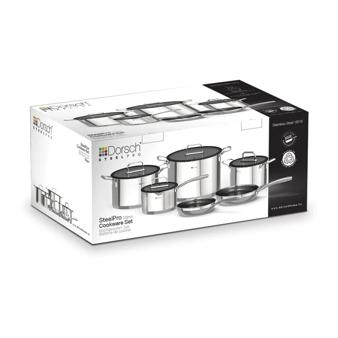 Dorsch SteelPro 10-Piece Stainless Steel Cookware Set